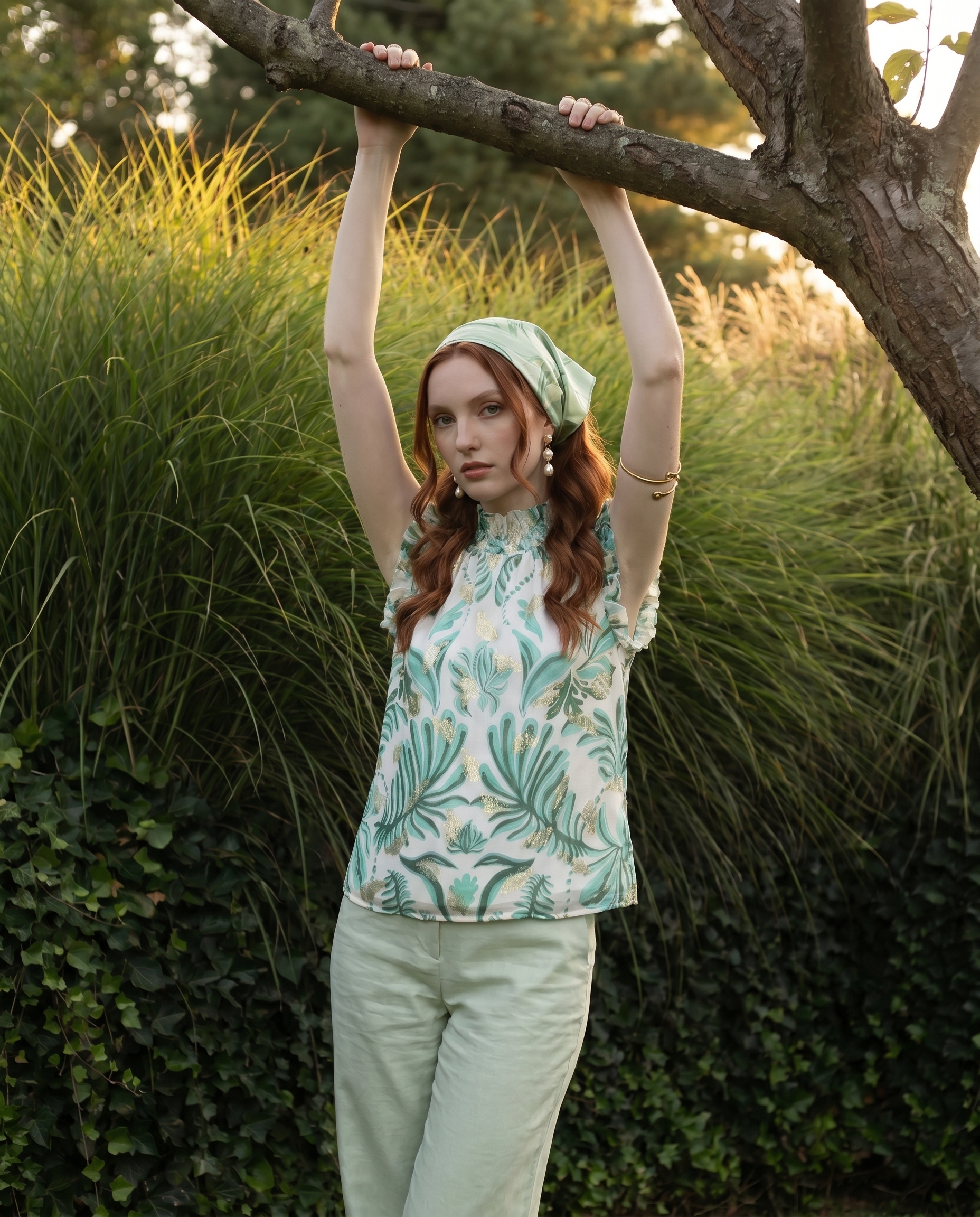 Model outdoors for The 101 archive